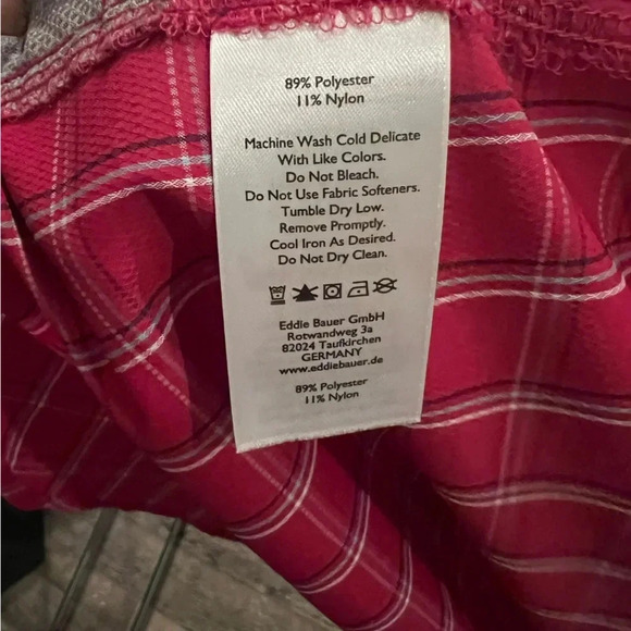 Eddie bauer classic fit pink plaid collared button up women’s medium - Picture 8 of 12